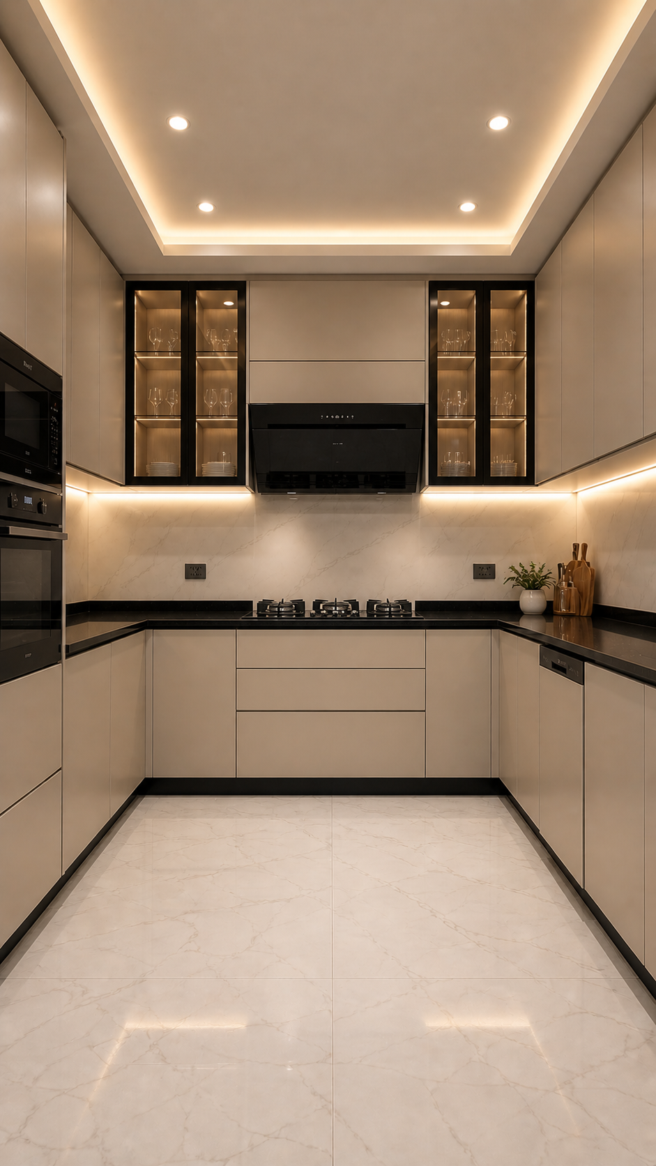 مطابخ ألمنيوم سادة من أعمال Kitchen Lab Jo في الأردن